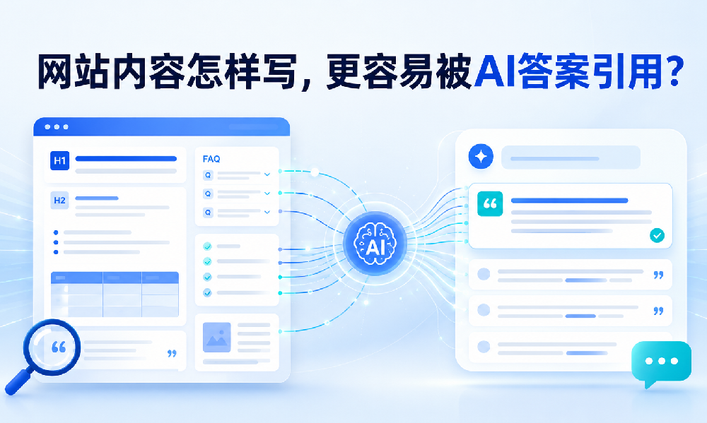 网站内容怎样写，更容易被AI答案引用？
