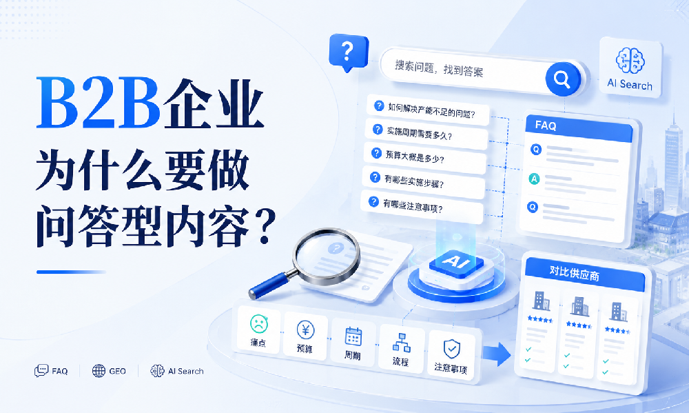 B2B企业为什么要做问答型内容？提升客户搜索、销售转化和GEO引用