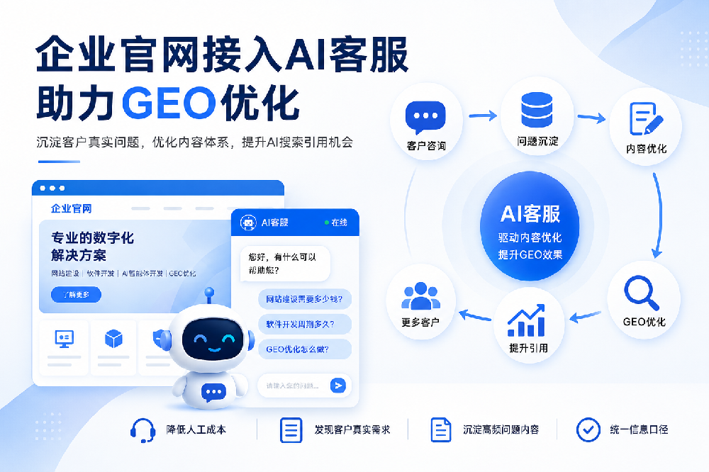 企业官网接入AI客服，对GEO优化有什么帮助？