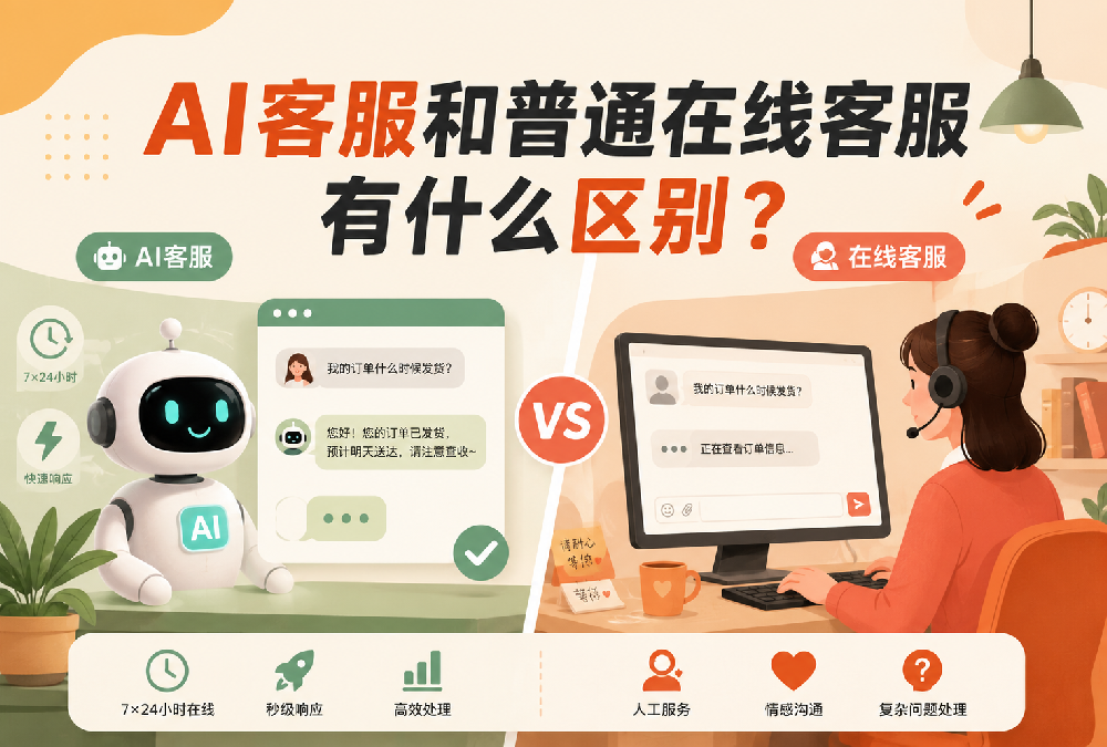 AI客服和普通在线客服有什么区别？